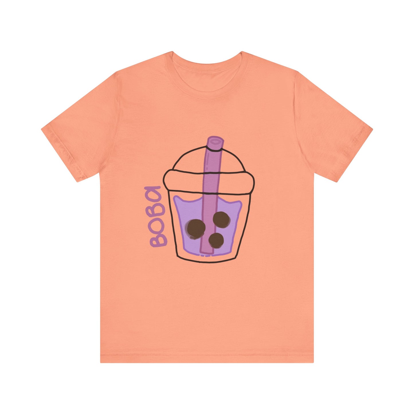 Boba Tea Unisex Short Sleeve Tee - Fun Bubble Tea Graphic T-Shirt