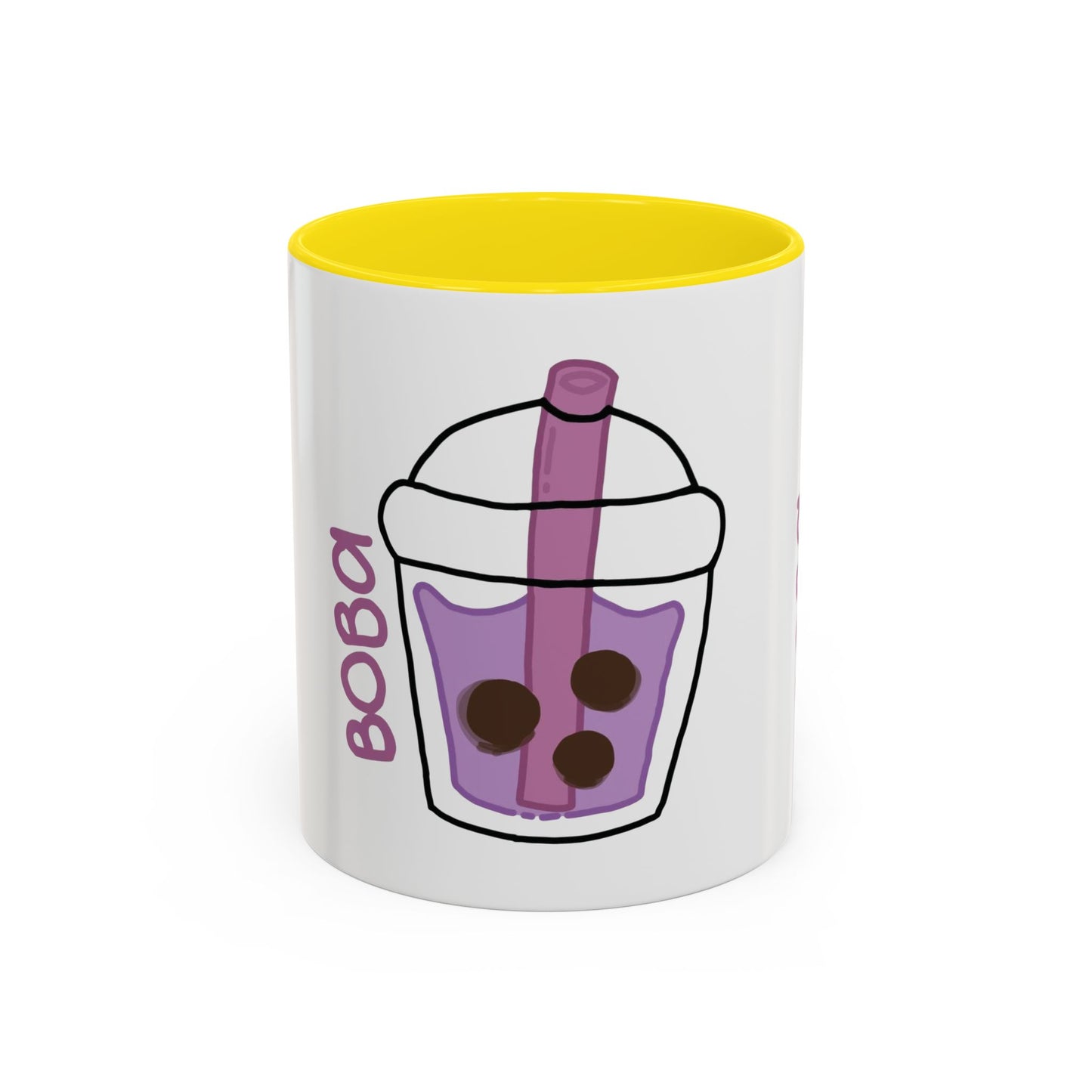 Cute Boba Tea Accent Coffee Mug - 11 & 15oz