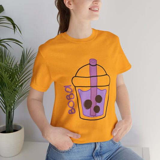 Boba Tea Unisex Short Sleeve Tee - Fun Bubble Tea Graphic T-Shirt