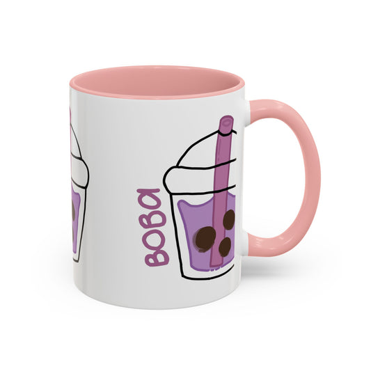Cute Boba Tea Accent Coffee Mug - 11 & 15oz