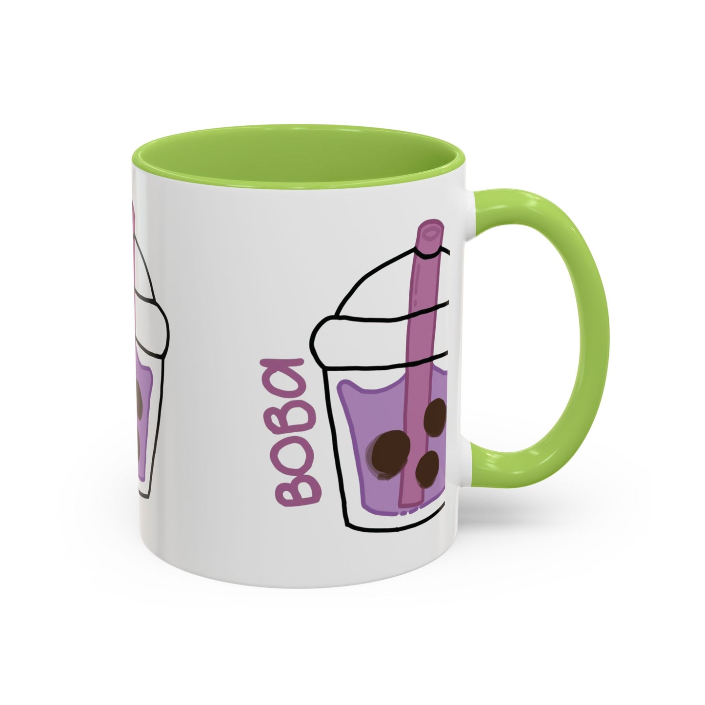 Cute Boba Tea Accent Coffee Mug - 11 & 15oz