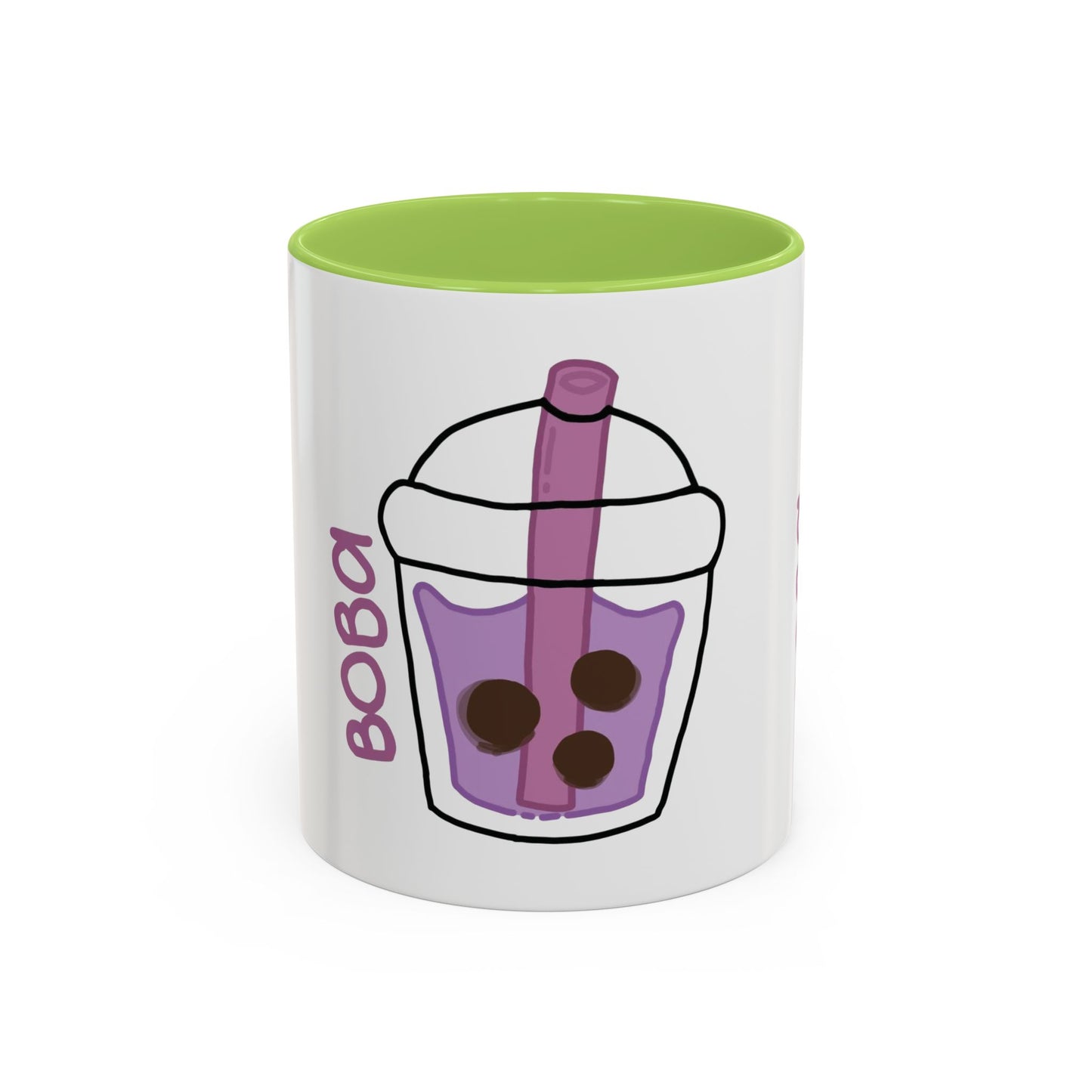 Cute Boba Tea Accent Coffee Mug - 11 & 15oz