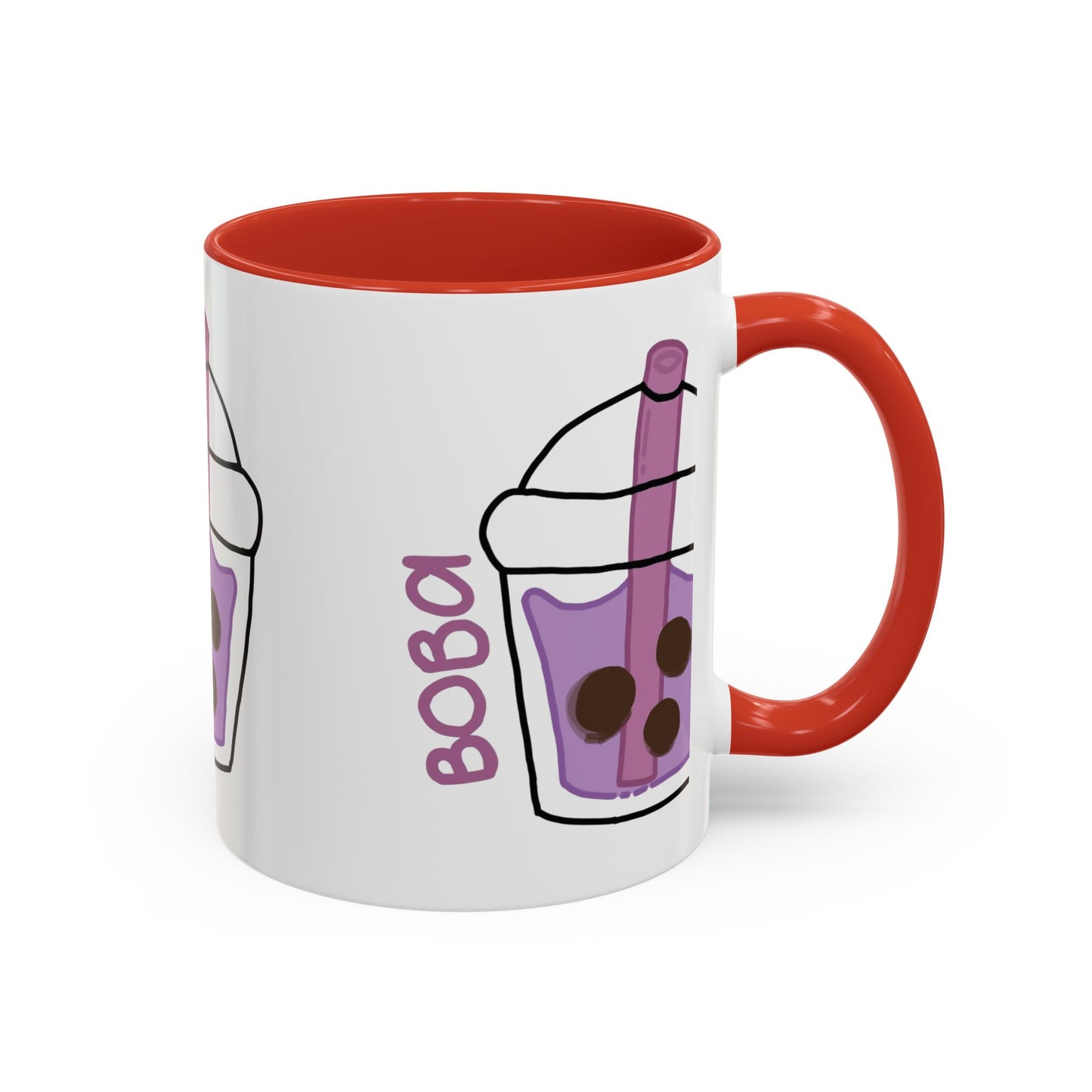 Cute Boba Tea Accent Coffee Mug - 11 & 15oz