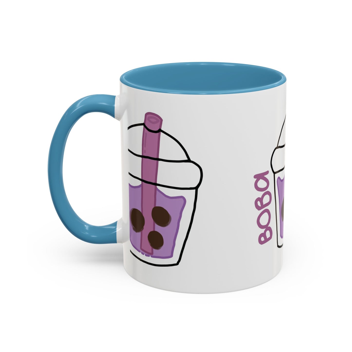 Cute Boba Tea Accent Coffee Mug - 11 & 15oz