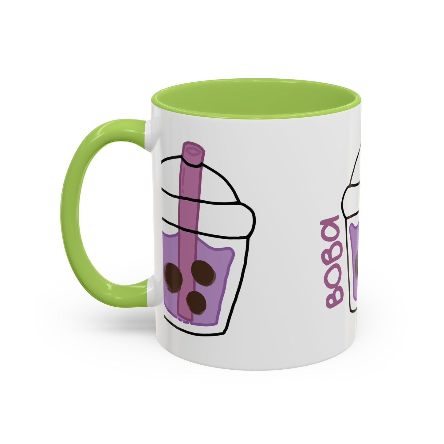 Cute Boba Tea Accent Coffee Mug - 11 & 15oz