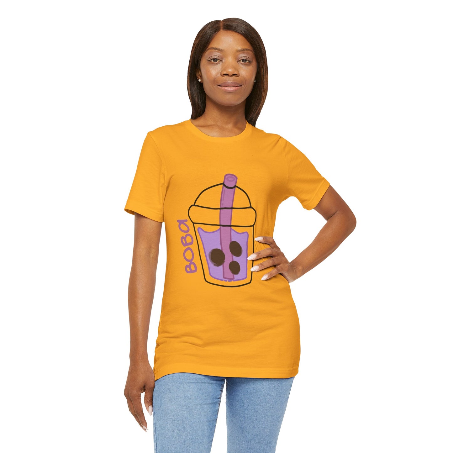Boba Tea Unisex Short Sleeve Tee - Fun Bubble Tea Graphic T-Shirt
