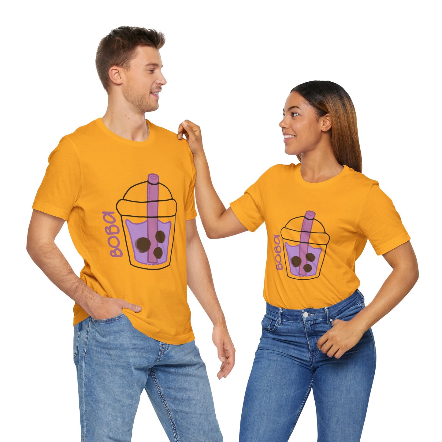 Boba Tea Unisex Short Sleeve Tee - Fun Bubble Tea Graphic T-Shirt