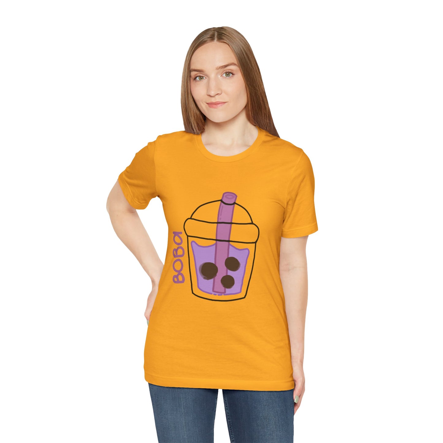 Boba Tea Unisex Short Sleeve Tee - Fun Bubble Tea Graphic T-Shirt