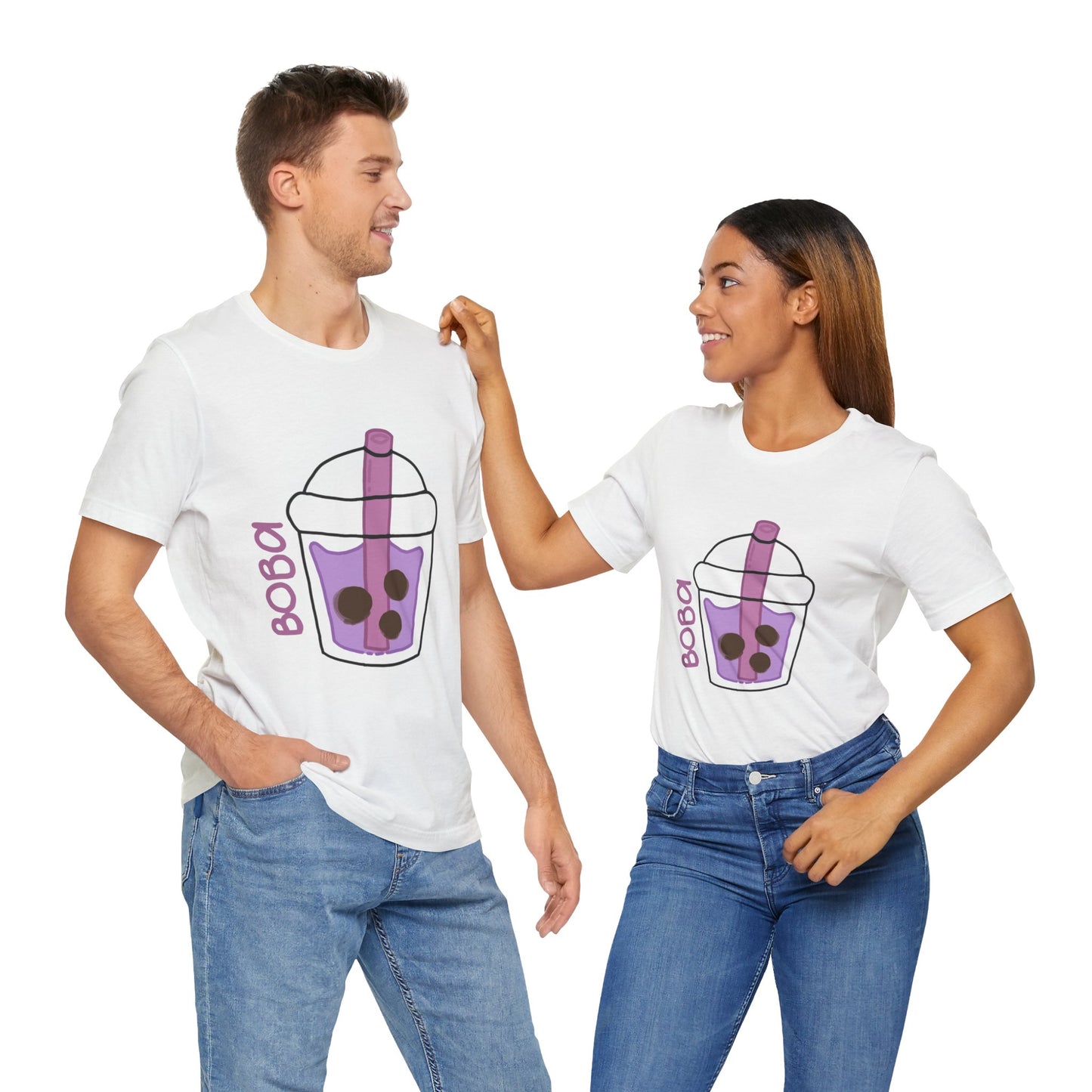 Boba Tea Unisex Short Sleeve Tee - Fun Bubble Tea Graphic T-Shirt