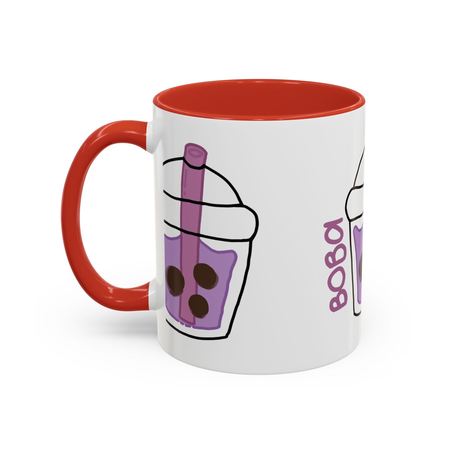 Cute Boba Tea Accent Coffee Mug - 11 & 15oz