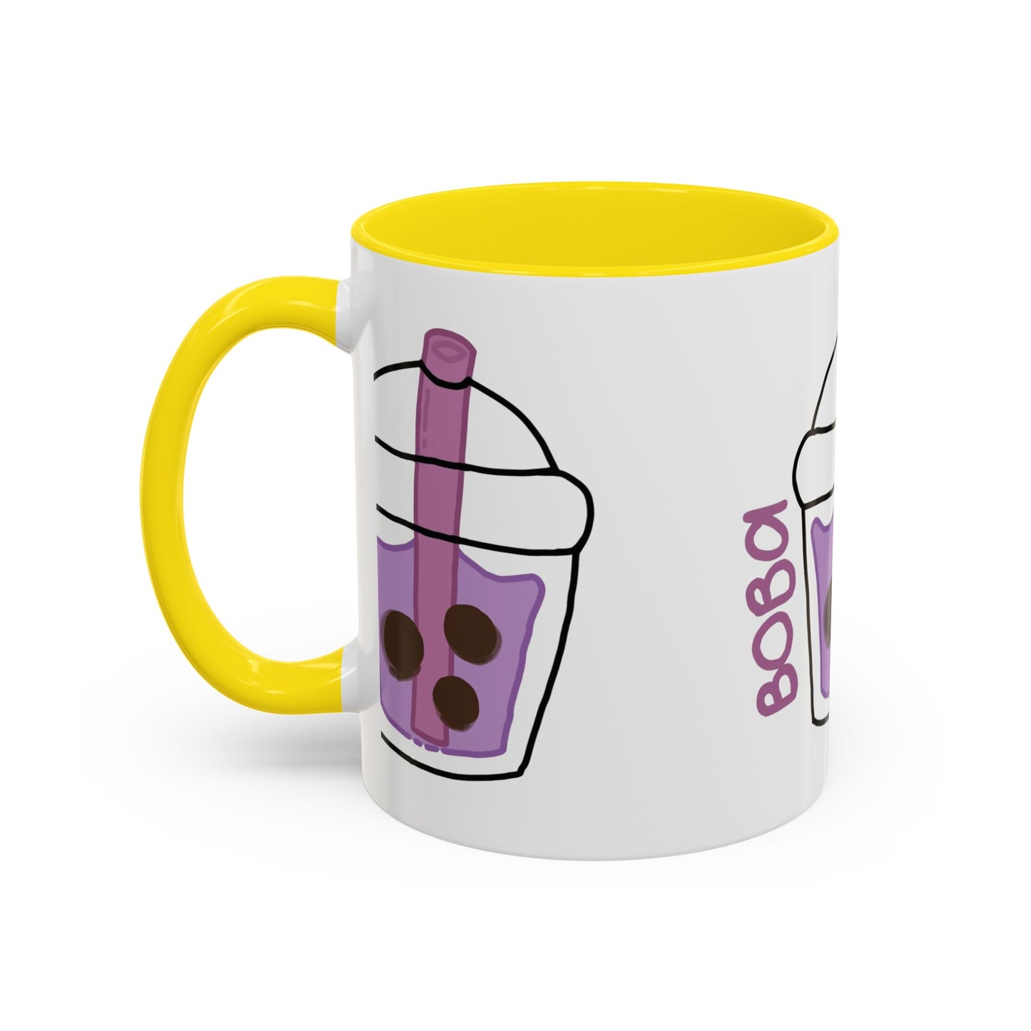Cute Boba Tea Accent Coffee Mug - 11 & 15oz