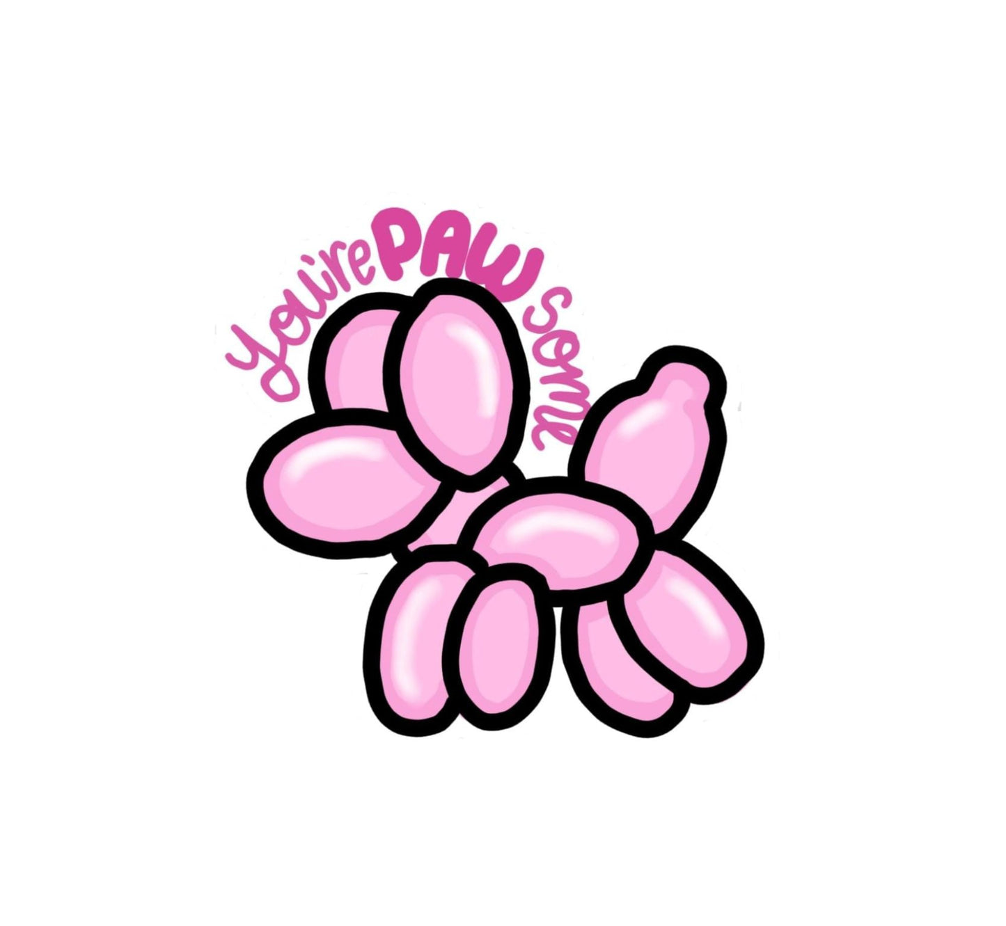 Balloon dog sticker