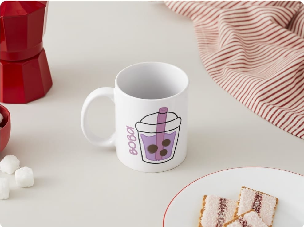 Boba tea mug