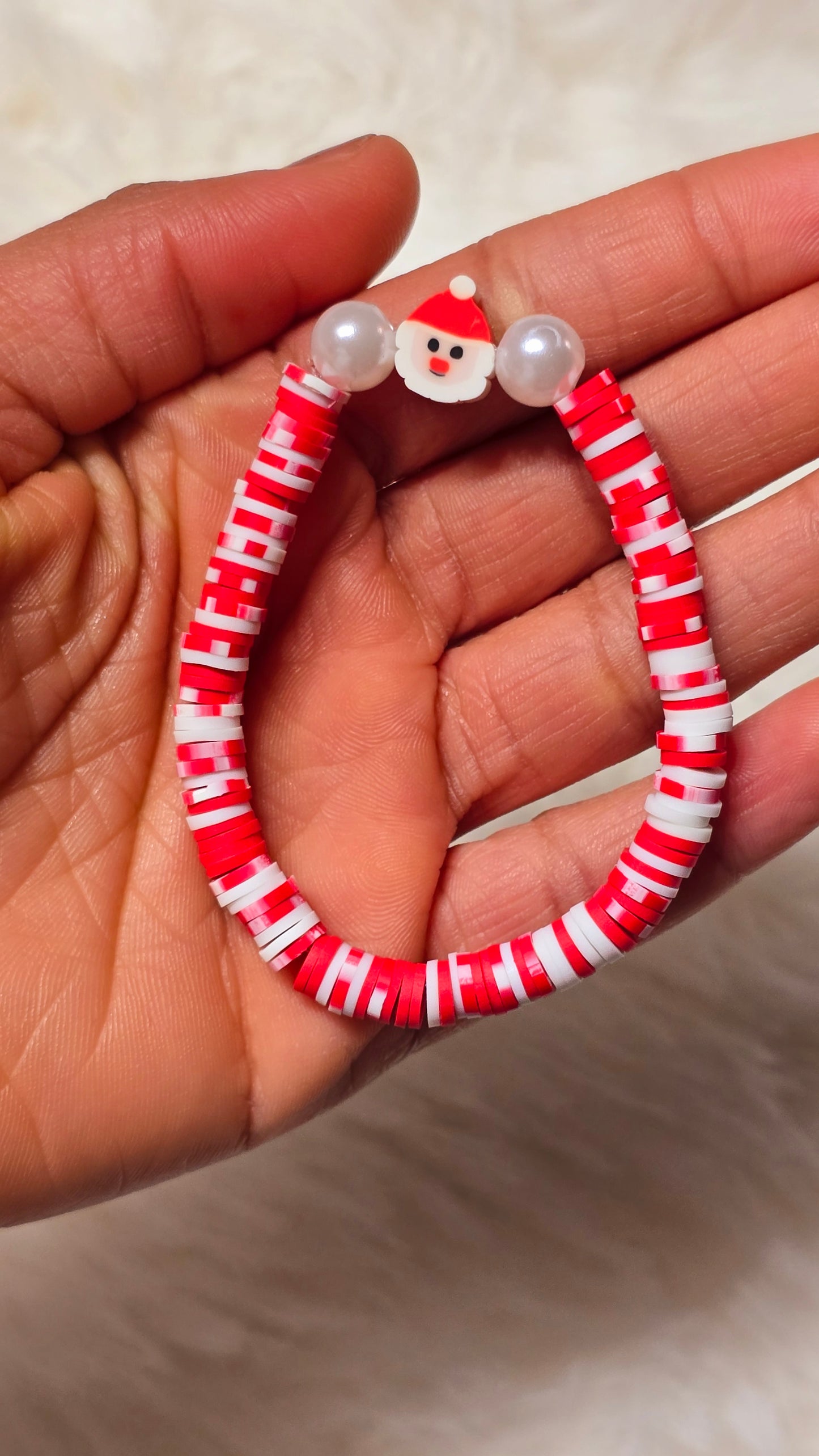 Santa Is Coming clay beaded bracelet 🧑🏽‍🎄| Christmas gift | jewelry