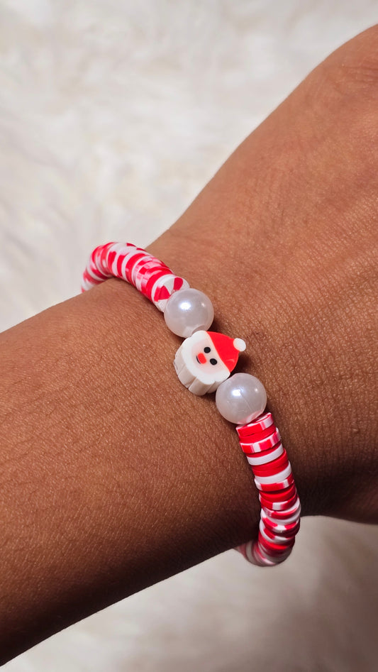 Santa Is Coming clay beaded bracelet 🧑🏽‍🎄| Christmas gift | jewelry