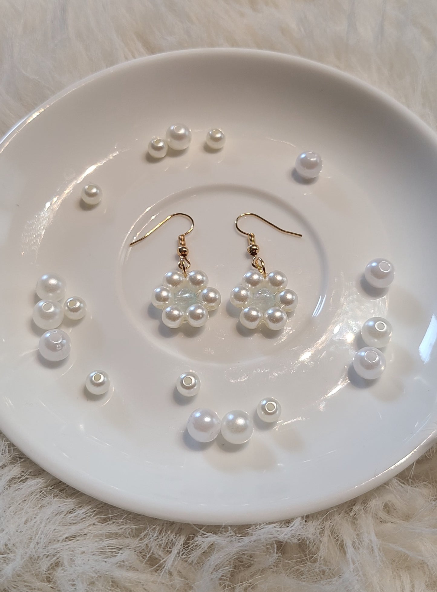 Pearl Blossom Flower Earrings