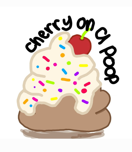 Cherry 🍒 Poop sticker